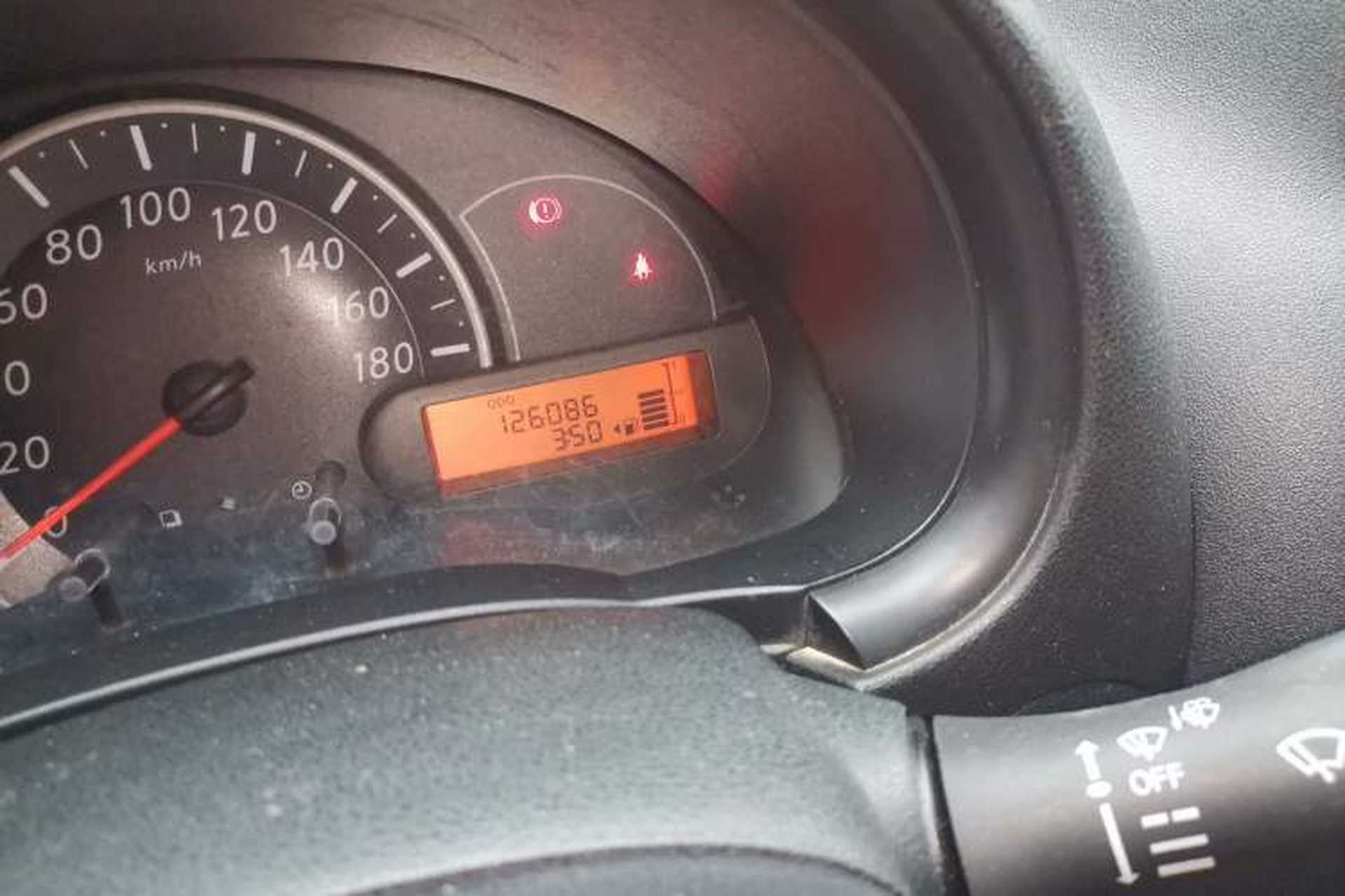 Used Nissan March 2010 1.5L Manual Easi-Style Edition Odometer Close Up