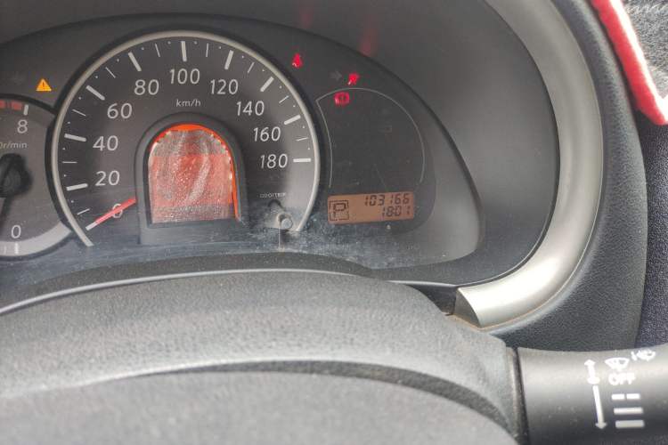 Used Nissan March 2010 1.5L Automatic Easy-Style Version Odometer Close Up