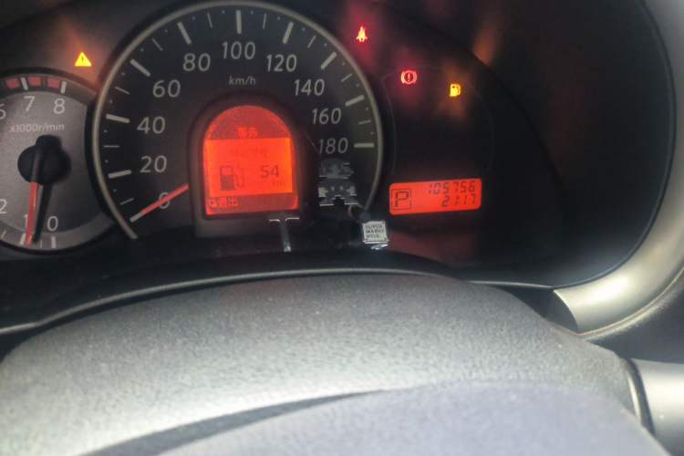 Used Nissan March 2010 1.5L Automatic Easy-Drive Version Odometer Close Up