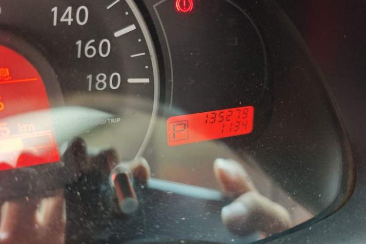 Used Nissan March 2010 1.5L Automatic Easy-Style Version Odometer Close Up