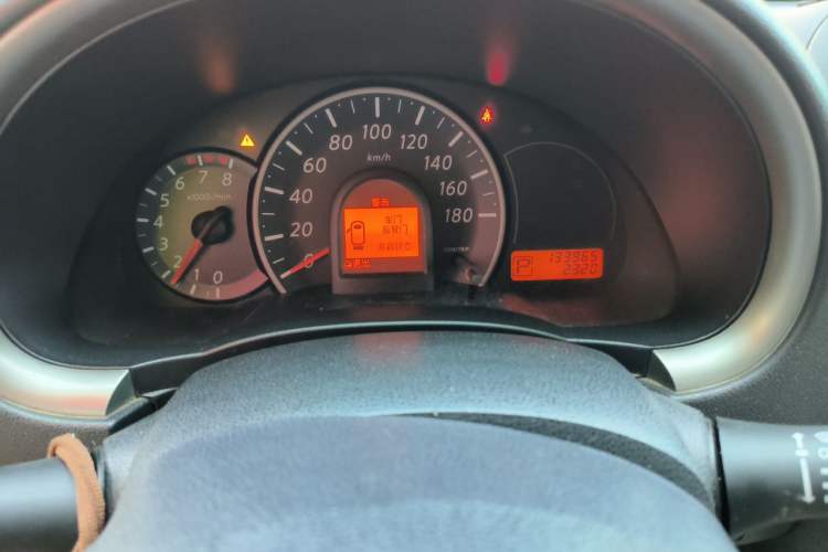 Used Nissan March 2010 1.5L Automatic Easy-Style Version Odometer Close Up