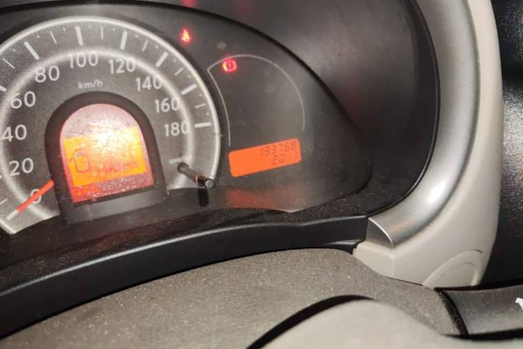 Used Nissan March 2010 1.5L Manual E-Xuan Edition Odometer Close Up