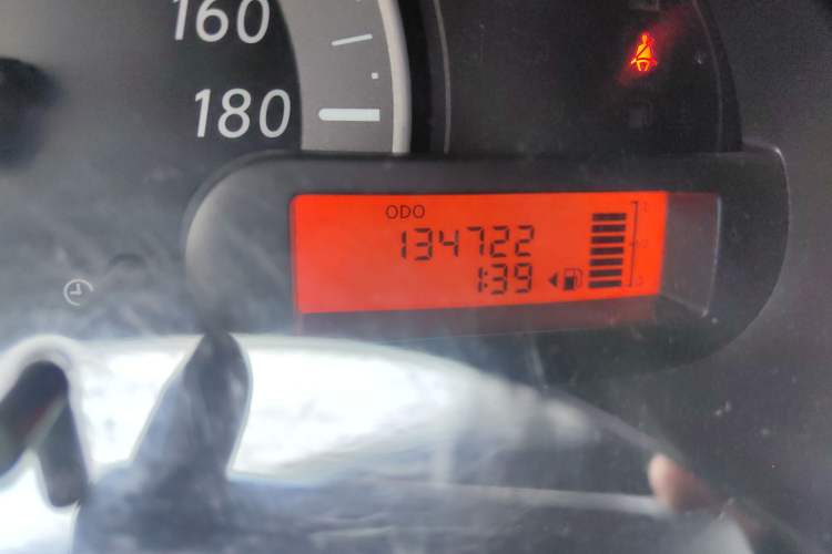 Used Nissan March 2010 1.5L Manual Easi-Style Edition Odometer Close Up