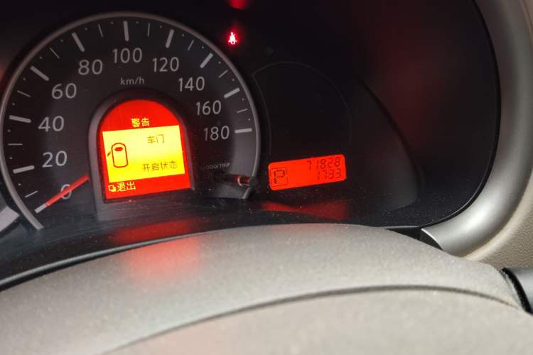 Used Nissan March 2010 1.5L Automatic Easy-Style Version Odometer Close Up