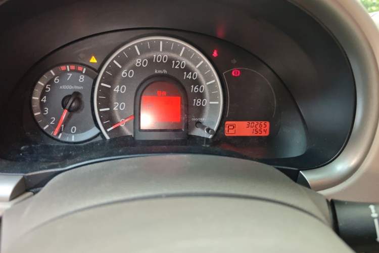 Used Nissan March 2010 1.5L Automatic Easy-Style Version Odometer Close Up