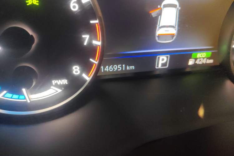 Used Nissan Murano 2019 2.5 S/C HEV XE Four-Wheel Drive Hybrid SmartConnect Prestige Version China V Emission Standard Odometer Close Up