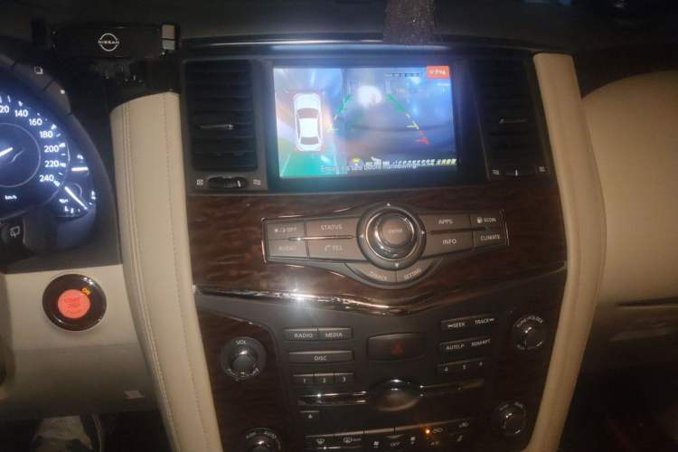 Used Nissan Patrol 2017 Y62 4.0L PLT Platinum 20-inch wheels Middle East specifications Audio And AC Panel