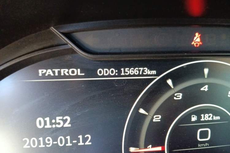 Used Nissan Patrol  Odometer Close Up