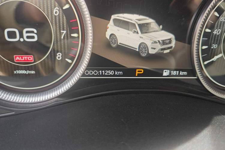 Used Nissan Patrol  Odometer Close Up
