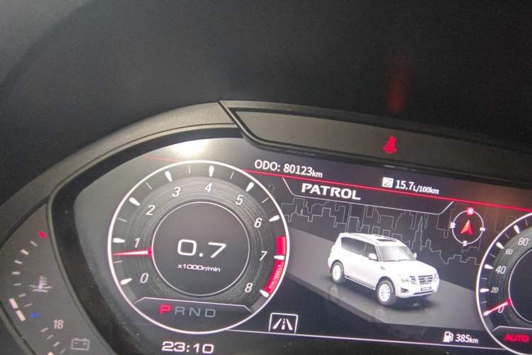Used Nissan Patrol  Odometer Close Up