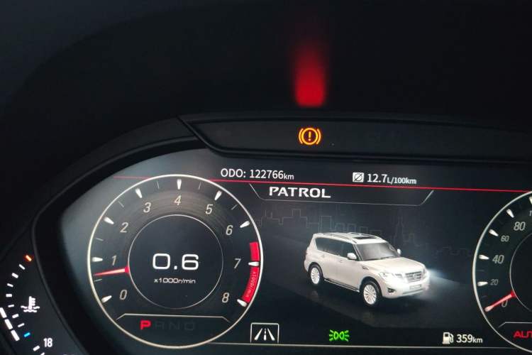Used Nissan Patrol  Odometer Close Up
