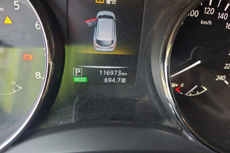 Used Nissan Qashqai 2016 2.0L CVT Elite Edition Odometer Close Up