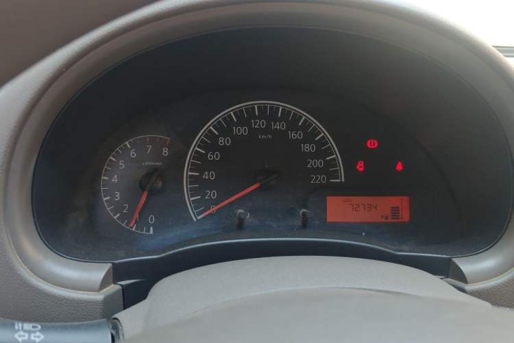 Used Nissan Sunny 2015 1.5XE Manual Comfort Edition Odometer Close Up