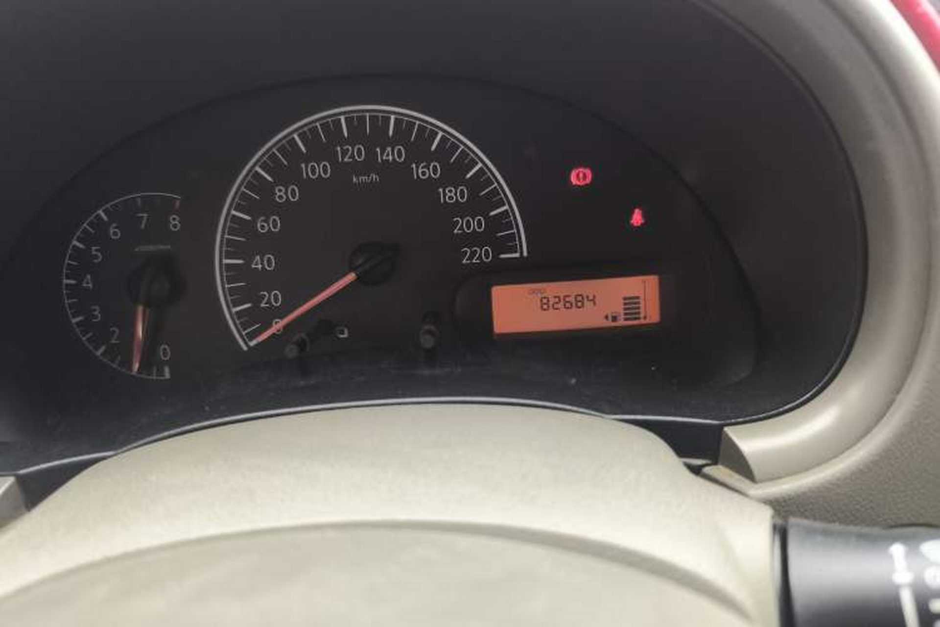 Used Nissan Sunny 2015 1.5XE Manual Comfort Edition Odometer Close Up
