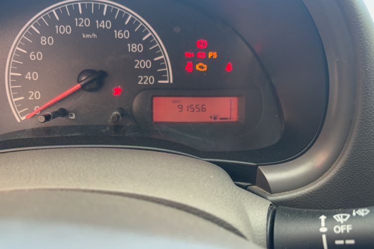 Used Nissan Sunny 2015 1.5XE Manual Comfort Edition Odometer Close Up