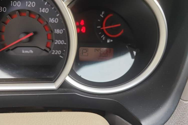 Used Nissan Sylphy 2009 1.6XE Automatic Comfort Edition Odometer Close Up