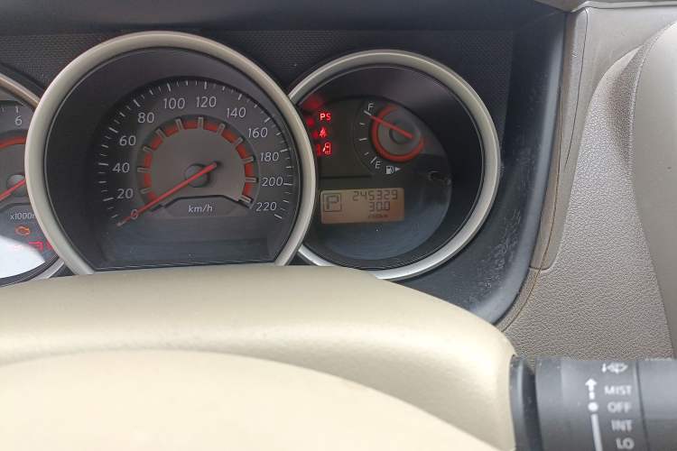 Used Nissan Sylphy 2009 1.6XE Automatic Comfort Edition Odometer Close Up