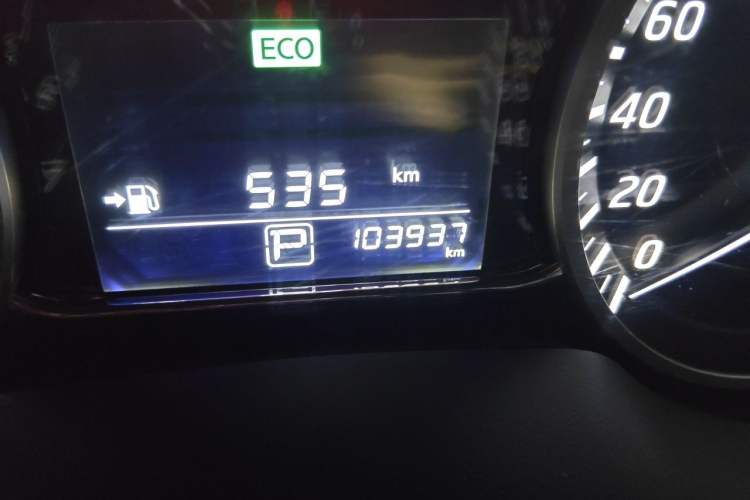 Used Nissan Sylphy 2016 1.6XV CVT Smart Enjoyment Version Odometer Close Up