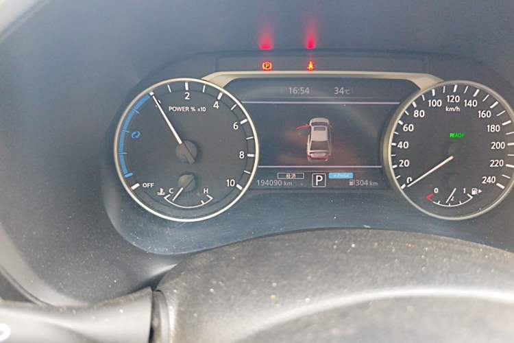 Used Nissan Sylphy 2023 Super Hybrid Electric Drive All-Electric Drive with Large Screen Version Odometer Close Up