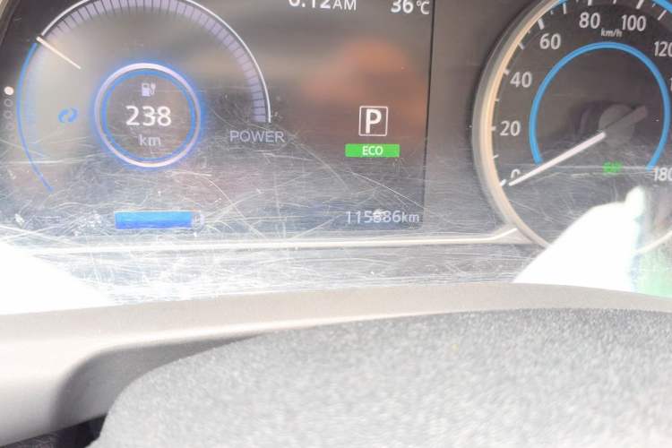 Used Nissan Sylphy EV 2018 ZhiZun Edition Odometer Close Up