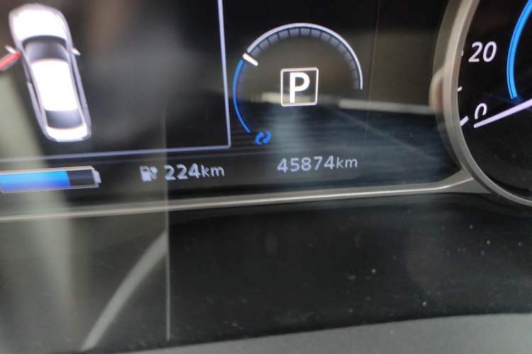 Used Nissan Sylphy EV 2018 ZhiZun Edition Odometer Close Up