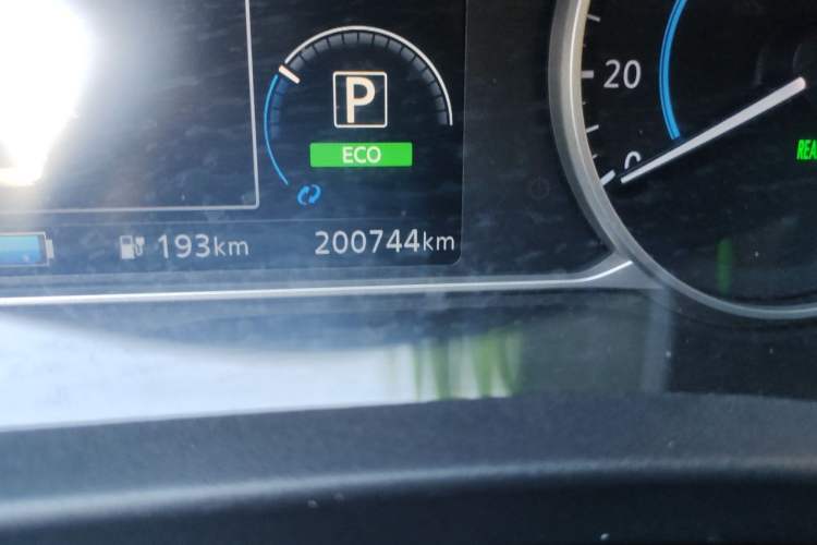 Used Nissan Sylphy EV 2018 ZhiZun Edition Odometer Close Up