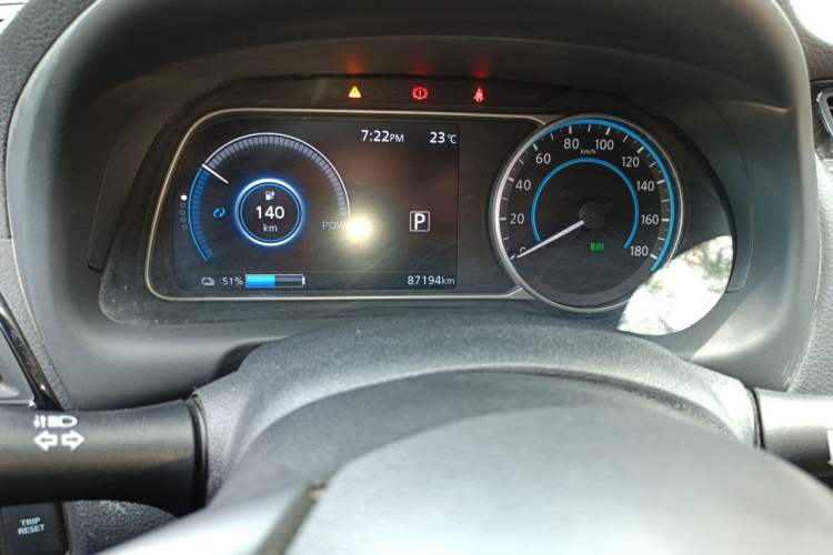 Used Nissan Sylphy EV 2018 Smart Edition Custom Version Odometer Close Up