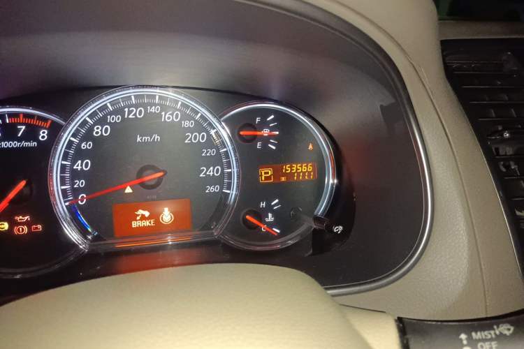Used Nissan Teana 2010 2.5L XL Anniversary Edition Odometer Close Up