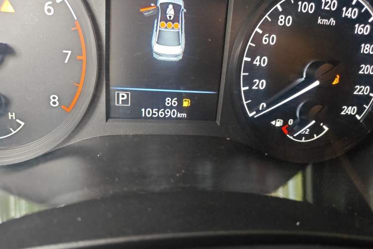 Used Nissan Teana 2021 2.0L XL Comfort Edition Odometer Close Up