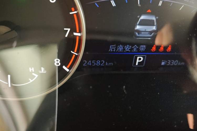 Used Nissan Teana 2024 2.0L SV Black Gold Edition Odometer Close Up