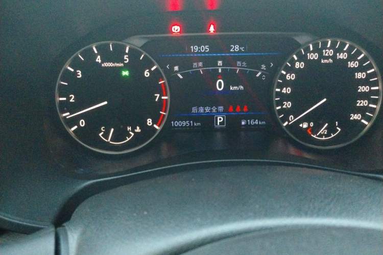 Used Nissan Teana 2024 2.0L SV Black Gold Edition Odometer Close Up