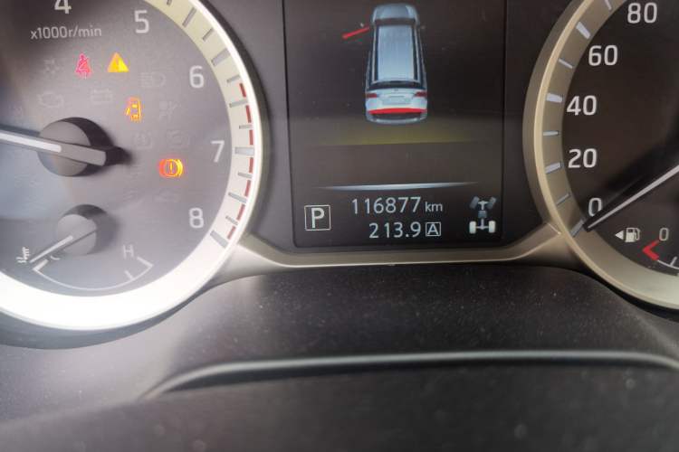 Used Nissan Terra 2020 2.5L XL Upper 4WD Automatic Four-Wheel Drive Luxury Edition Odometer Close Up