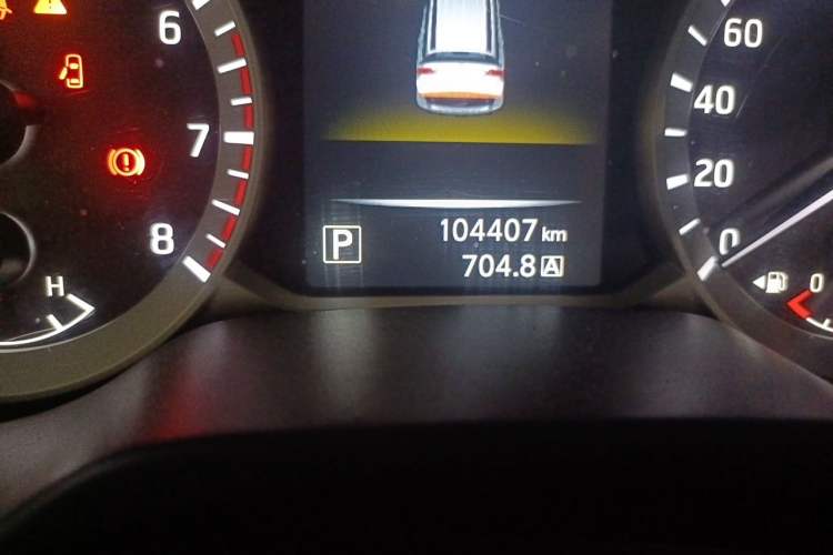 Used Nissan Terra 2020 2.5L XL Upper Automatic Two-Wheel Drive Luxury Edition Odometer Close Up