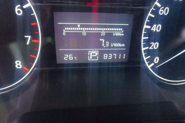 Used Nissan Tiida 2011 1.6L CVT Comfort Model Odometer Close Up