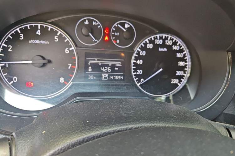 Used Nissan Tiida 2011 1.6L CVT Comfort Model Odometer Close Up