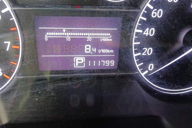 Used Nissan Tiida 2014 1.6L CVT Comfort Model Odometer Close Up