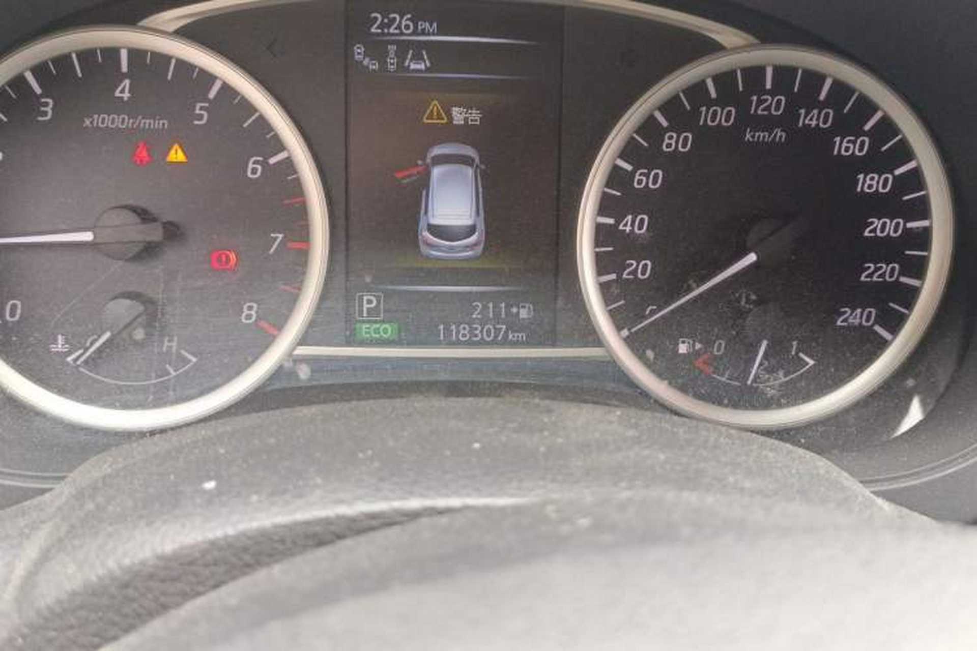 Used Nissan Tiida 2016 1.6L CVT Smart Drive Edition Odometer Close Up