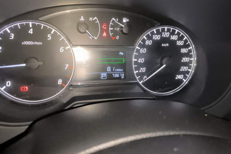 Used Nissan Tiida 2019 1.6L CVT Cool Edition China VI Standard Odometer Close Up