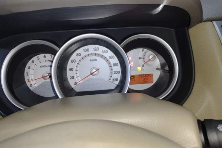 Used Nissan Tiida Sedan 2008 1.6L Automatic Smart Version Odometer Close Up