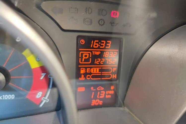 Used Oley 2012 Sedan 1.5L Automatic Prestige Model Odometer Close Up