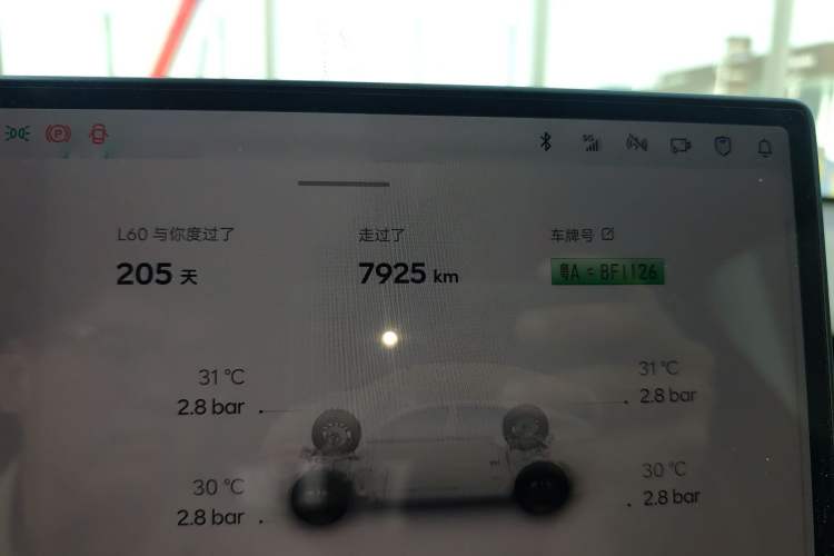 Used ONVO L60 2024 60 kWh Rear-Drive Version Odometer Close Up