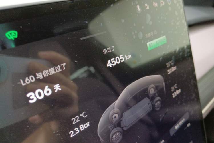 Used ONVO L60 2024 60 kWh Rear-Drive Version Odometer Close Up
