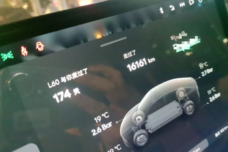 Used ONVO L60 2024 60 kWh Rear-Drive Version Odometer Close Up
