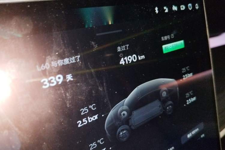 Used ONVO L60 2024 60 kWh Rear-Drive Version Odometer Close Up