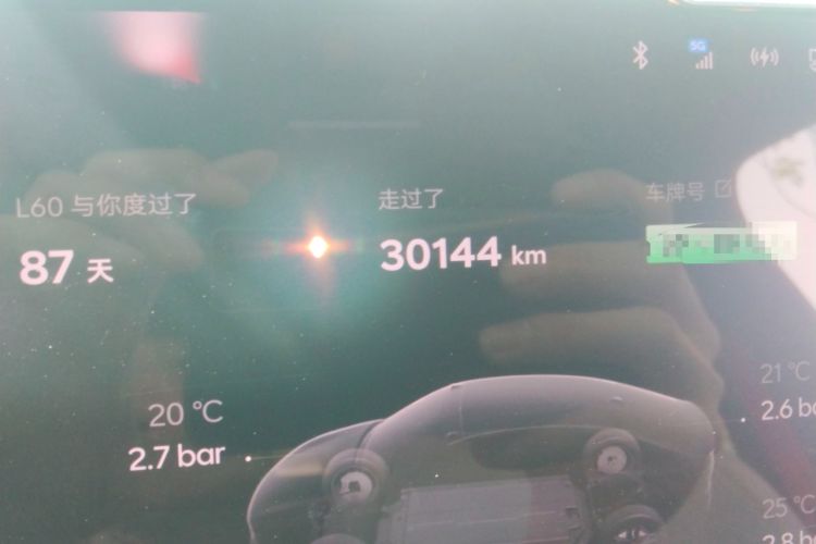 Used ONVO L60 2024 60 kWh Rear-Drive Version Odometer Close Up