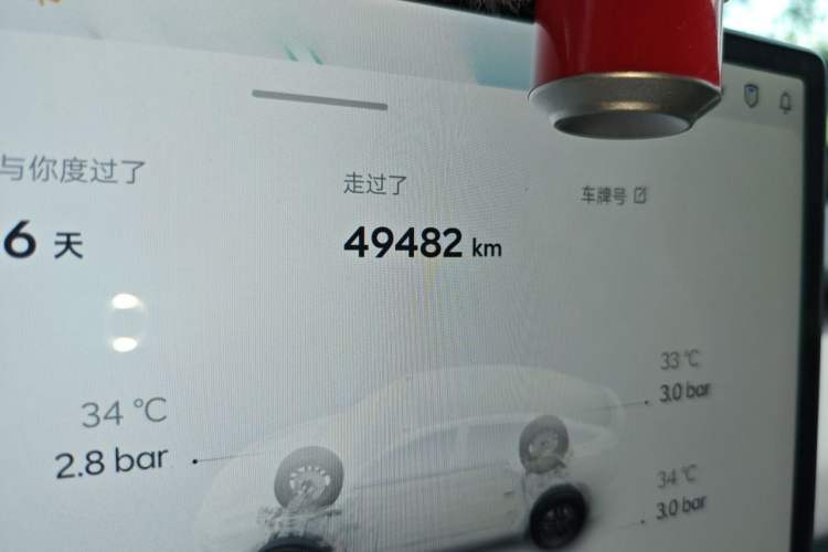 Used ONVO L60 2025 Model—60 kWh Rear-Wheel-Drive Version Odometer Close Up