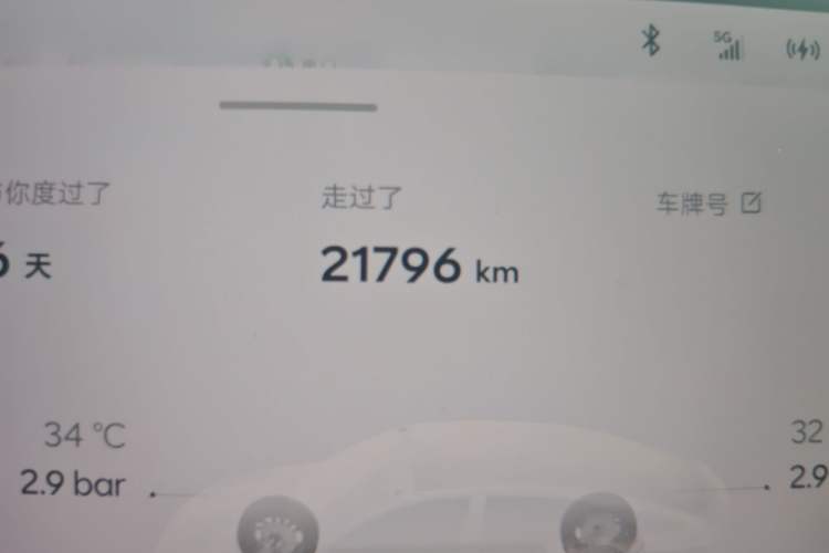 Used ONVO L60 2025 Model—60 kWh Rear-Wheel-Drive Version Odometer Close Up