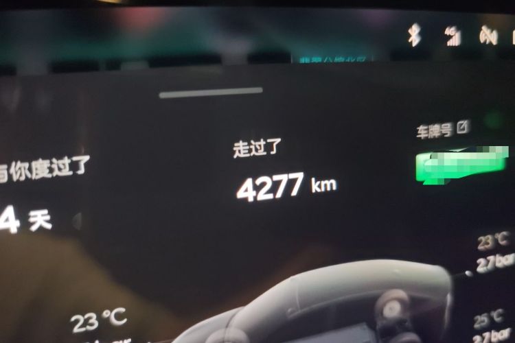 Used ONVO L60 2025 Model—60 kWh Rear-Wheel-Drive Version Odometer Close Up