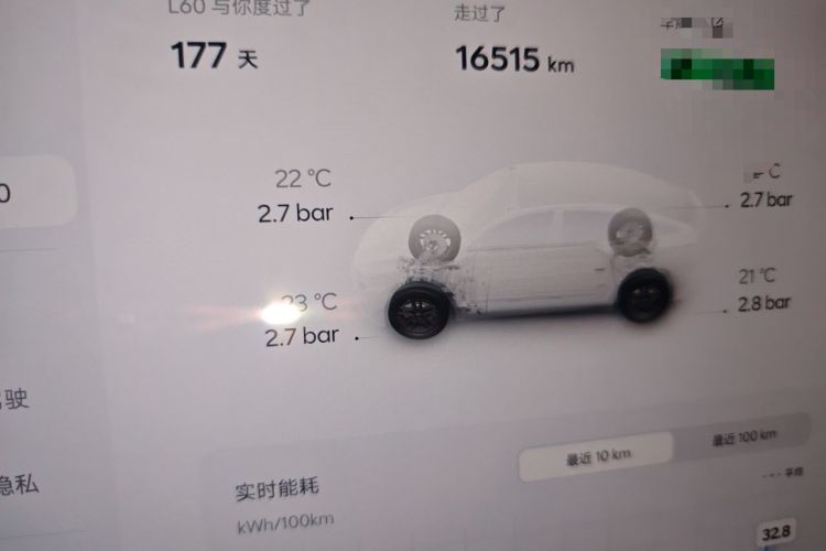 Used ONVO L60 2025 Model—60 kWh Rear-Wheel-Drive Version Odometer Close Up