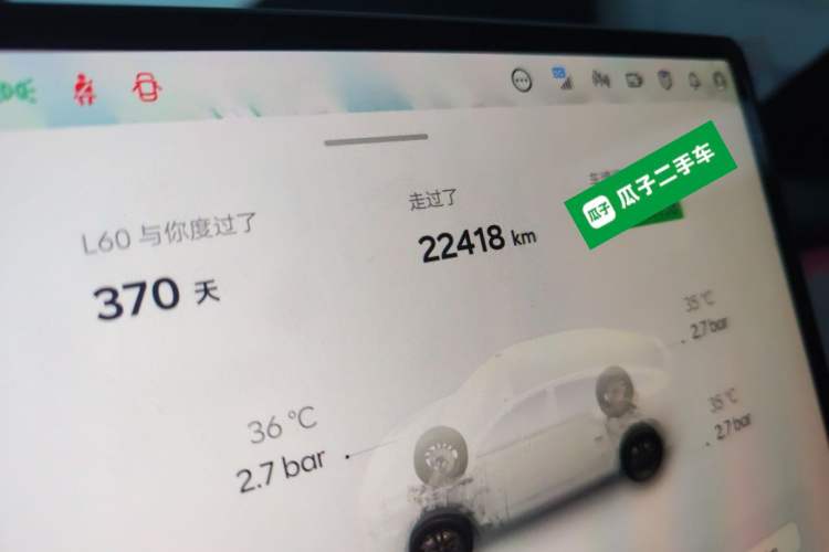 Used ONVO L60 2025 Model—60 kWh Rear-Wheel-Drive Version Odometer Close Up